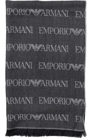 Emporio Armani Akcesoria, unisex, Niebieski, ONE SIZE, Niebieskie Szale - Stylowa Kolekcja