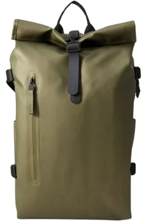 Rains Torebki, unisex, Zielony, ONE SIZE, Plecak Rolltop z Wodoodpornego Materiału, Zielony