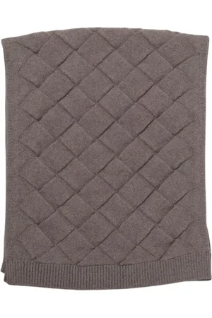 Bottega Veneta Akcesoria, Mężczyzna, Beżowy, ONE SIZE, Kaszmir, Luksusowy Szal z Kaszmiru z Wzorem 3D