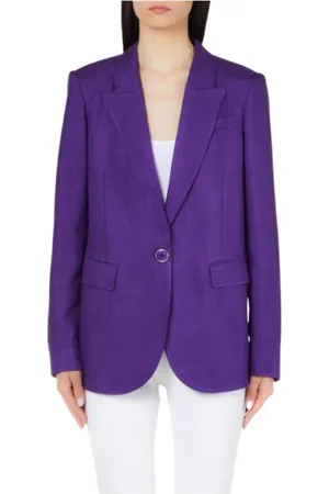 Liu Jo Kurtki, Kobieta, Fioletowy, L, Dzienny Gothic Violet Blezer Kurtka