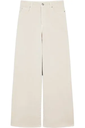 Max Mara Spodnie, Kobieta, Beżowy, 3XS, Luźne Beżowe Jeansyy