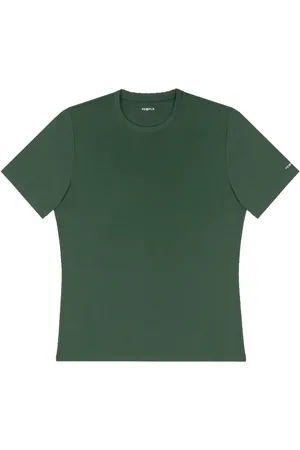 PEOPLE OF SHIBUYA Koszulki, Mężczyzna, Zielony, L, Slim Fit Zielony T-shirt