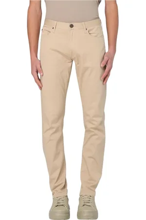 Emporio Armani Spodnie, Mężczyzna, Beżowy, W31, Straight Fit Jeansy