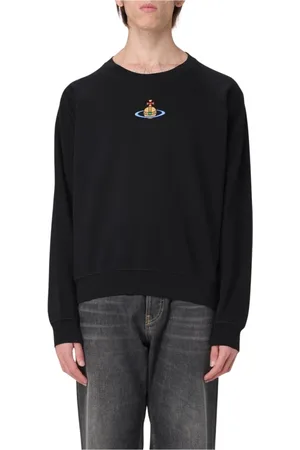 Vivienne Westwood Bluzy, Mężczyzna, Czarny, L, Czarny Sweter z okrągłym dekoltem