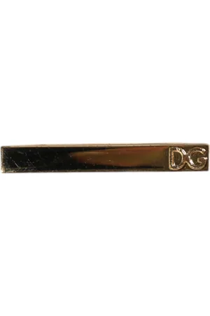 Dolce & Gabbana Akcesoria, Mężczyzna, Żółty, ONE SIZE, Złoty Tonalny Kryształowy Spinka Do Krawata