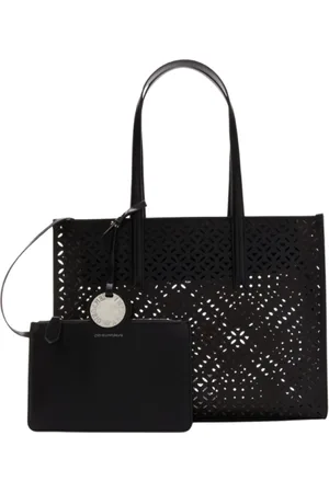 Emporio Armani Torebki, Kobieta, Czarny, ONE SIZE, Czarna torba na ramię z pasującą torebką