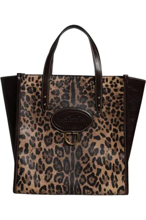 Dolce & Gabbana Torebki, Kobieta, brązowy, ONE SIZE, Torba na ramię z leopardziej skóry