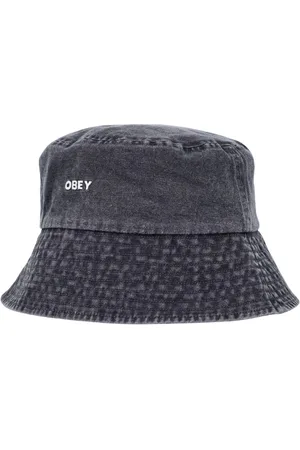 Obey Akcesoria, Mężczyzna, Czarny, ONE SIZE, Urban Acid Wash Bucket Hat