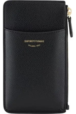 Emporio Armani Akcesoria, Kobieta, Czarny, ONE SIZE, Portfel na Telefon Czarny