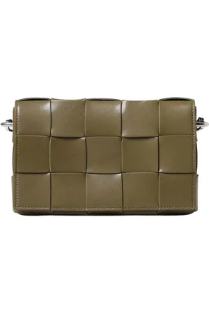 Bottega Veneta Torebki, Mężczyzna, Zielony, ONE SIZE, Torba Skórzana Intrecciato