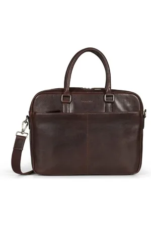 Howard London Torebki, Mężczyzna, brązowy, ONE SIZE, Biznesowa torba na laptopa z ciemnobrązowej skóry