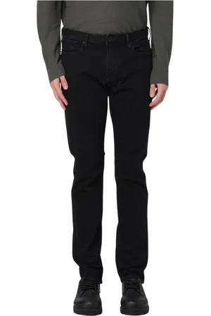 Emporio Armani Jeansy, Mężczyzna, Czarny, W30, Czarne Straight Leg Jeansy Stylowe Nowoczesne