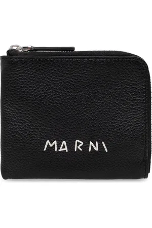 Marni Akcesoria, Mężczyzna, Czarny, ONE SIZE, Skóra, Portfel z logo