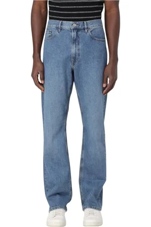 Frame Jeansy, Mężczyzna, Niebieski, W32, Denim, Klasyczne Straight Leg Jeansy