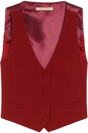 pennyblack Kurtki, Kobieta, Czerwony, L, Czerwony Ondin Gilet Slim Fit