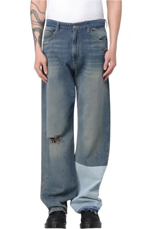 Maison Margiela Jeansy, Mężczyzna, Szary, W30, Szare dżinsy z prostą nogawką
