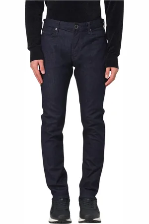 Emporio Armani Jeansy, Mężczyzna, Niebieski, W31, Denim, Premium Denim Straight Leg Jeansy
