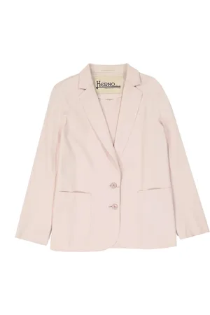 HERNO Kurtki, Kobieta, Różowy, L, Różowa Casual Blazer Kurtka