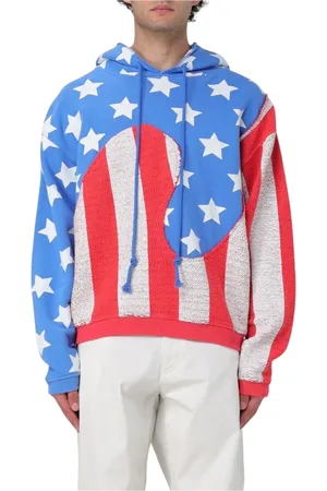 ERL Bluzy, Mężczyzna, Niebieski, M, Niebieska Bluza z Flagą