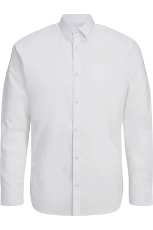 JACK & JONES Koszule, Mężczyzna, Biały, S, Biała Koszula Slim Fit