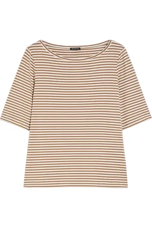 pennyblack Koszulki, Kobieta, brązowy, L, Paski T-shirt z dekoltem w łódkę Eleonor