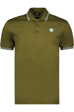 VERSACE Koszulki, Mężczyzna, Zielony, M, Koszulka Polo Meduza Zielona