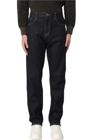 Armani Exchange Jeansy, Mężczyzna, Niebieski, W30, Stylowe Niebieskie Straight Leg Jeansy