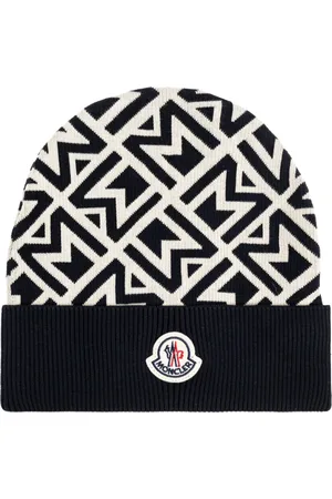 Moncler Akcesoria, Mężczyzna, Czarny, ONE SIZE, Czapka z logo