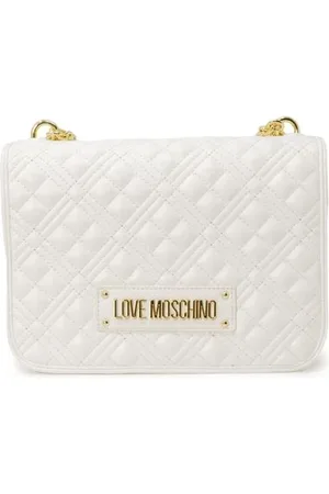 Moschino Torebki, Kobieta, Biały, ONE SIZE, Len, Biała torebka damska z polietylenu