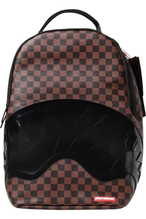 Sprayground Torebki, Mężczyzna, brązowy, ONE SIZE, Kraciasty Atak Rekinów Plecak