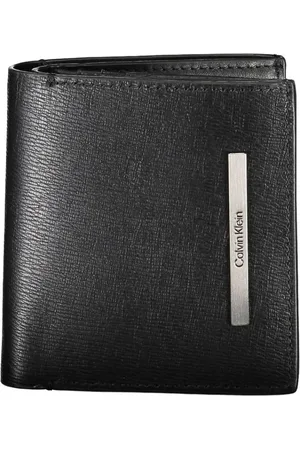 Calvin Klein Akcesoria, Mężczyzna, Czarny, ONE SIZE, Skóra, Elegancki Portfel z technologią blokowania Rfid