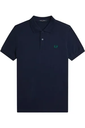 Fred Perry Koszulki, Mężczyzna, Niebieski, XS, Bawełna, Polo z Logo Bawełna Krótki Rękaw Niebieski