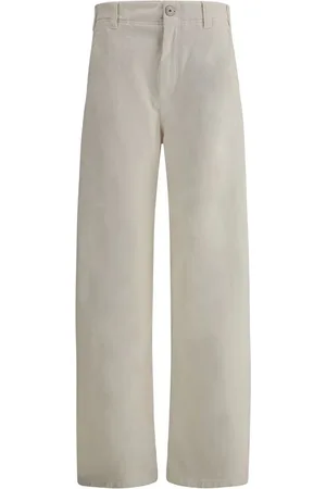 Brunello Cucinelli Jeansy, Kobieta, Beżowy, S, Eleganckie farbowane jeansy z zakrzywioną nogawką