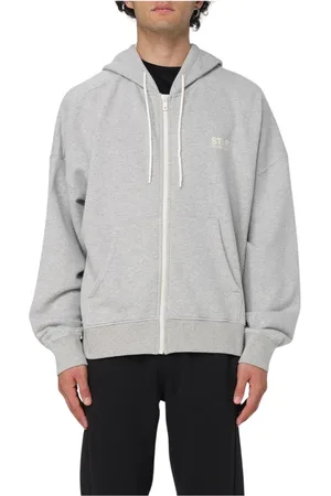 Golden Goose Bluzy, Mężczyzna, Szary, M, Bluza z zamkiem Relaxed Fit
