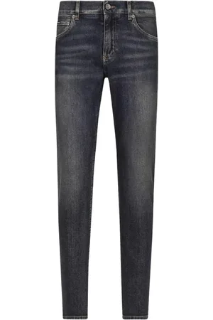 Dolce & Gabbana Jeansy, Mężczyzna, Niebieski, XL, Ciemnoniebieskie jeansy Slim Fit