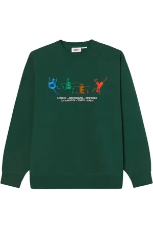 Obey Bluzy, Mężczyzna, Zielony, S, Bluza z kapturem Rain Forest