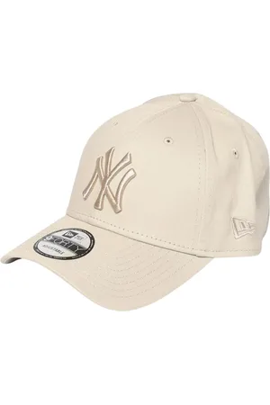 New Era Akcesoria, Mężczyzna, Żółty, ONE SIZE, NY Yankees Czapka w kolorze masła
