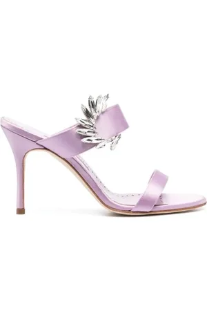 Manolo Blahnik Buty, Kobieta, Fioletowy, 40 EU, Liliowe Sandały z Kryształami Aw 23