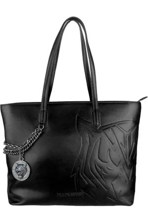 Philipp Plein Pre-owned, Kobieta, Czarny, ONE SIZE, Len, Elegancka Torba Damska na Ramię