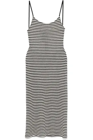 Emporio Armani Sukienki, Kobieta, Czarny, M, Czarna odzież morska z logo w kolorze złota