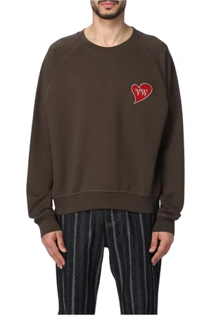 Vivienne Westwood Bluzy, Mężczyzna, brązowy, M, Różowy Heart Patch Sweatshirt