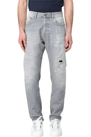 Dondup Jeansy, Mężczyzna, Szary, W38, Denim, Szare Spodnie Jeansyowe Regular Fit