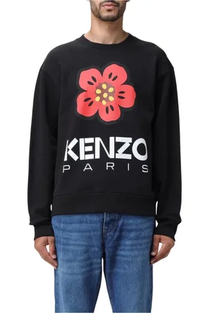 Kenzo Bluzy, Mężczyzna, Czarny, L, Boke Flower Crew Neck Sweatshirt