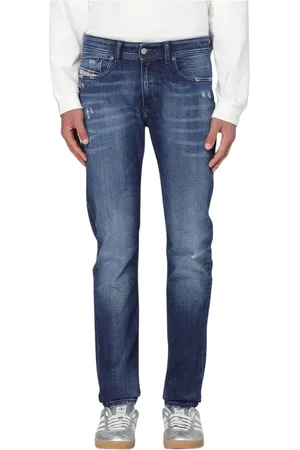 Diesel Jeansy, Mężczyzna, Niebieski, W32, Denim, Klasyczne Niebieskie Jeansyy Slim Fit