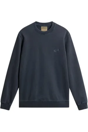 Woolrich Bluzy, Mężczyzna, Niebieski, S, Crewneck Melton