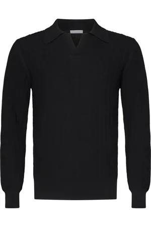 Malo Bluzy, Mężczyzna, Czarny, XL, Czarny Sweter w Kratkę Ss 25