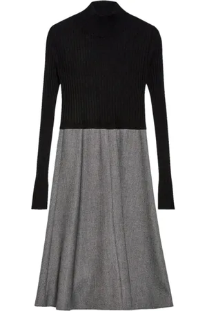 pennyblack Sukienki, Kobieta, Wielobarwność, L, Sukienka w Pionowe Prążki Styl Nicchia
