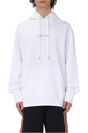 Lanvin Bluzy, Mężczyzna, Biały, S, Bluza z haftem