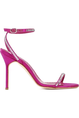 Manolo Blahnik Buty, Kobieta, Fioletowy, 39 EU, Różowe sandały na obcasie Ss 23