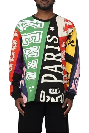 Kenzo Bluzy, Mężczyzna, Wielobarwność, S, Czerwony Sweter z Patchworkiem